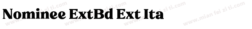Nominee ExtBd Ext Ita字体转换